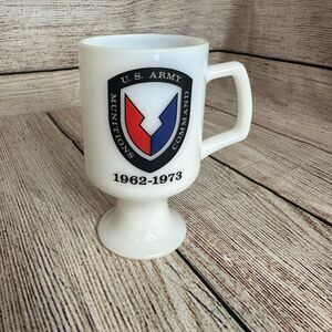 U.S. Army Munitions Command 1962-1973 Coffee/Tea Mug (Milk Glass) Vintage